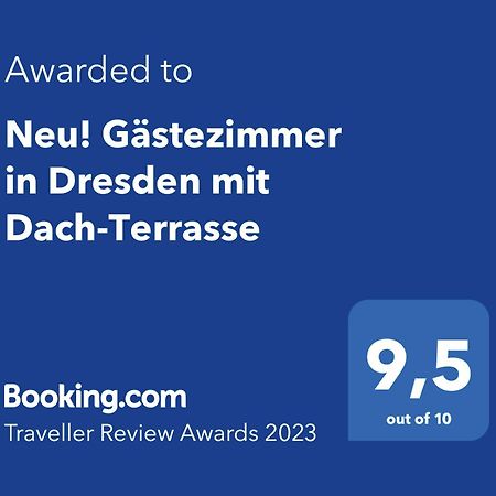 Gaestezimmer In Dresden Mit Dach-Terrasse, Wohnbereich Und Kueche Lägenhet Exteriör bild